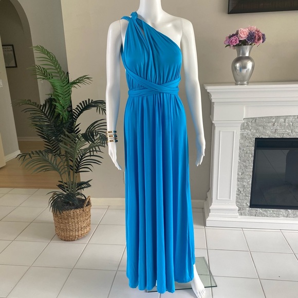 Isla Posh Convertible Infinity Maxi Dress in Light Blue - Picture 2 of 6